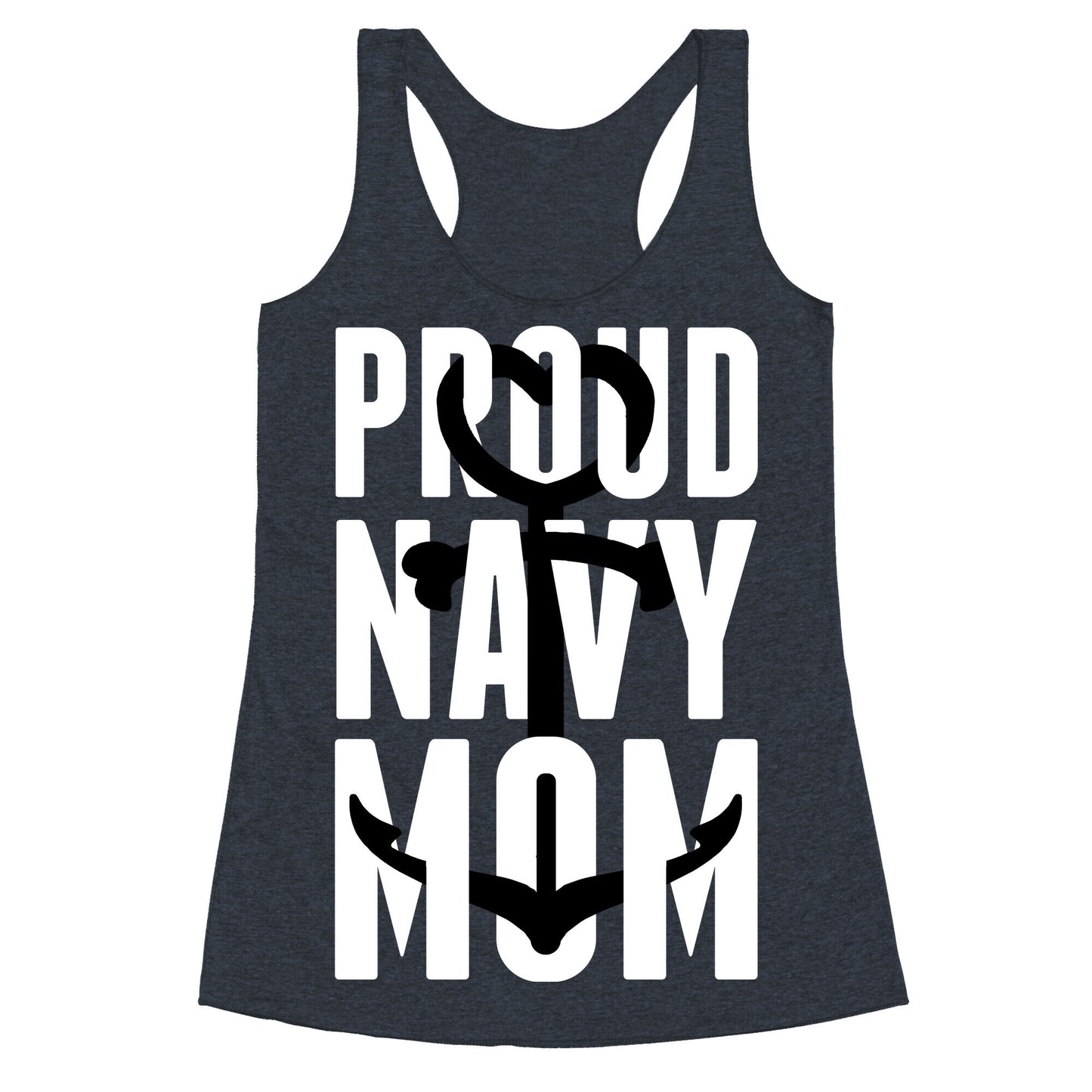 Proud Navy Mom Racerback Tank