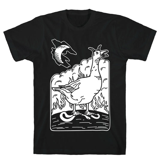 The Devil (Goose Parody) White Print T-Shirt