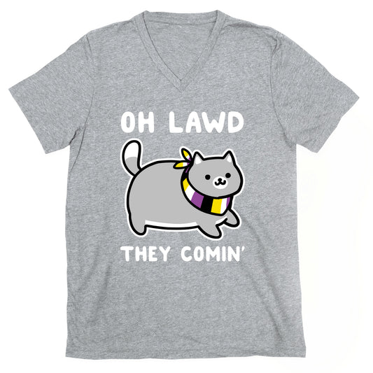 Oh Lawd, They Comin' - Non-Binary V-Neck