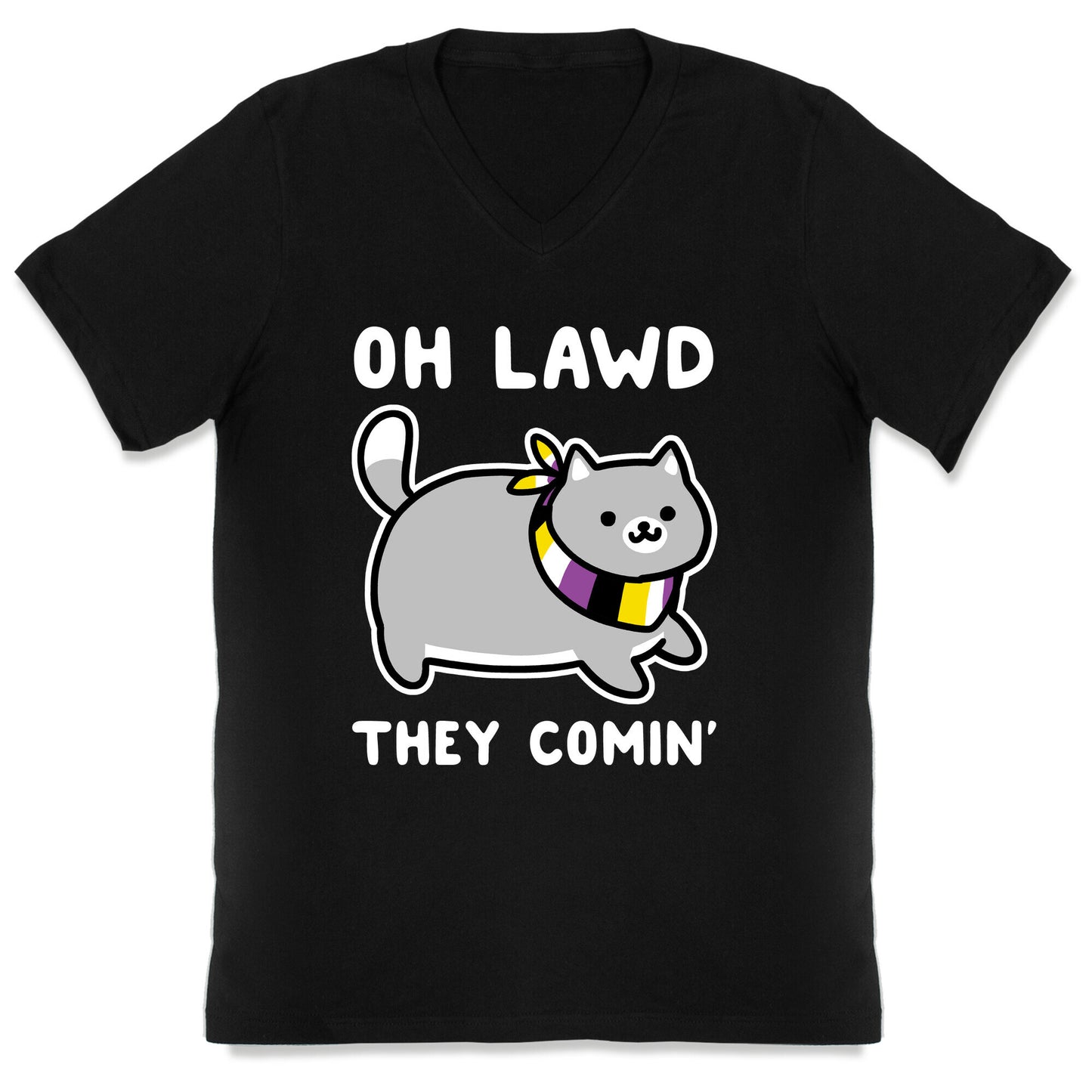 Oh Lawd, They Comin' - Non-Binary V-Neck