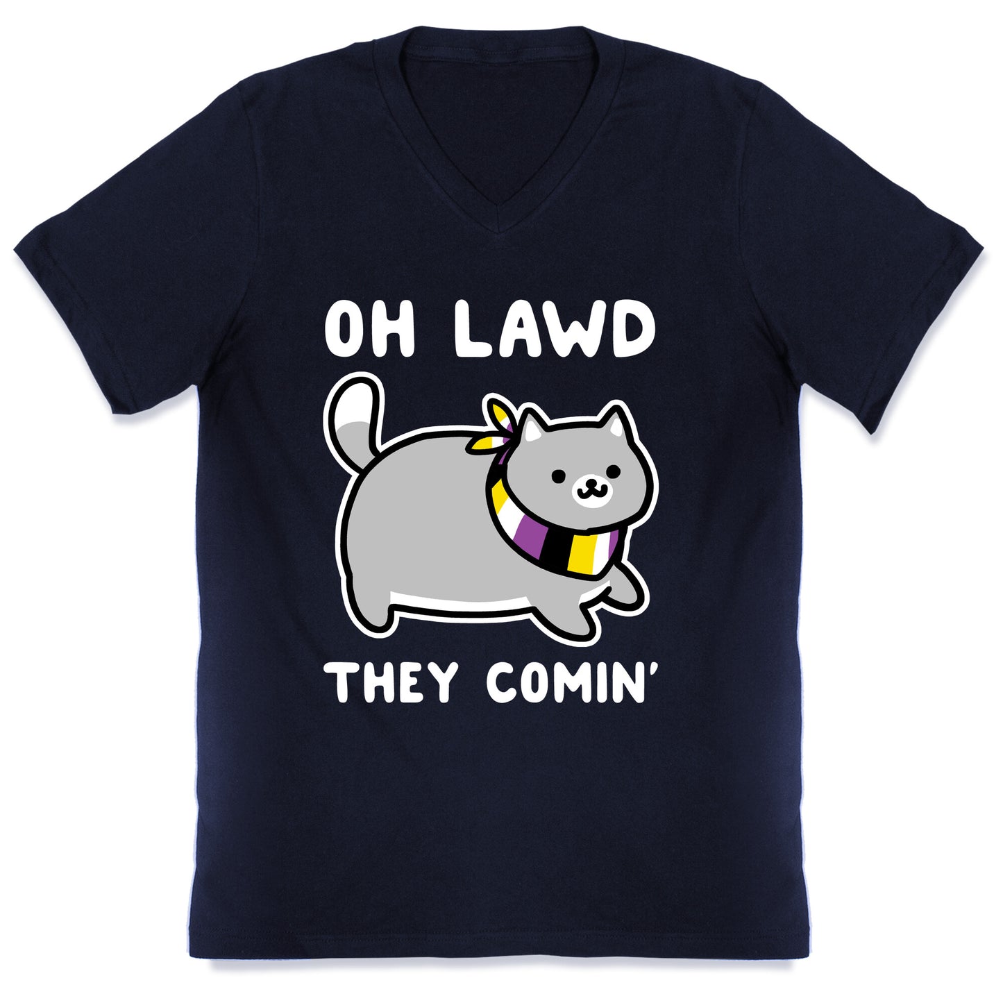 Oh Lawd, They Comin' - Non-Binary V-Neck