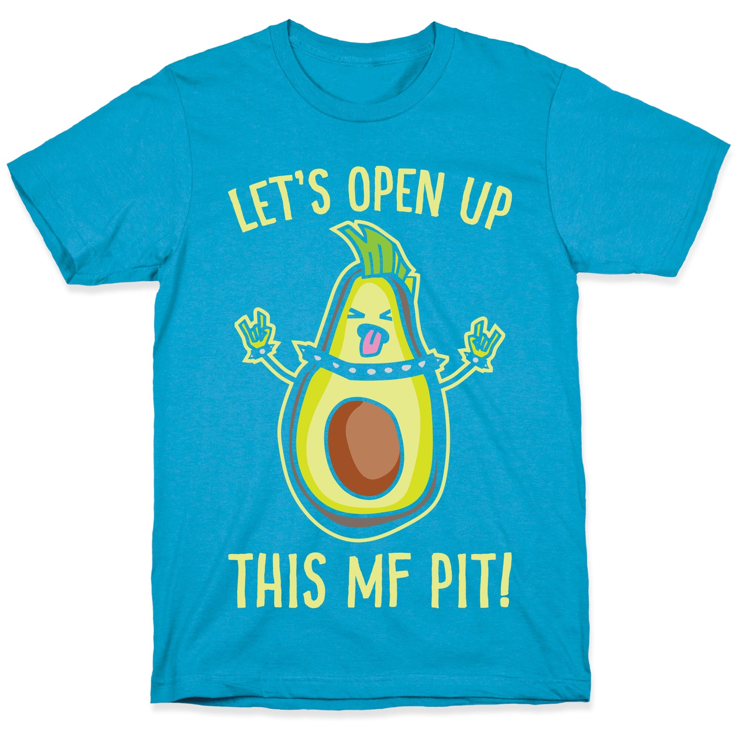 Let's Open Up This MF Pit (Avocado Parody) White Print Unisex Triblend Tee