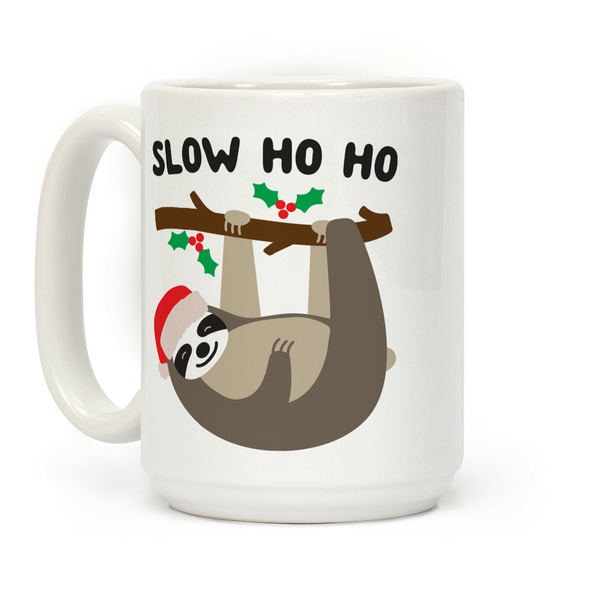 Slow Ho Ho Santa Sloth Coffee Mug