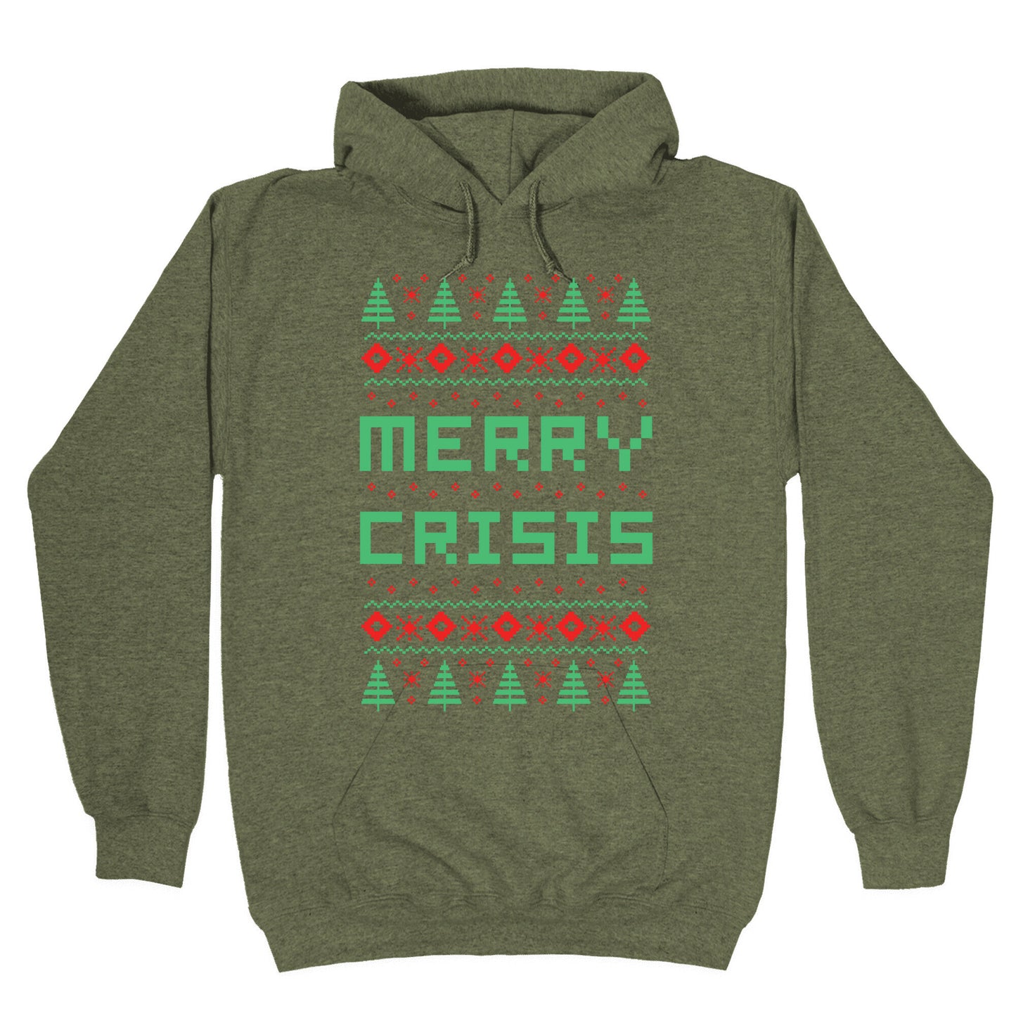 Merry Crisis Ugly Christmas Sweater Hoodie
