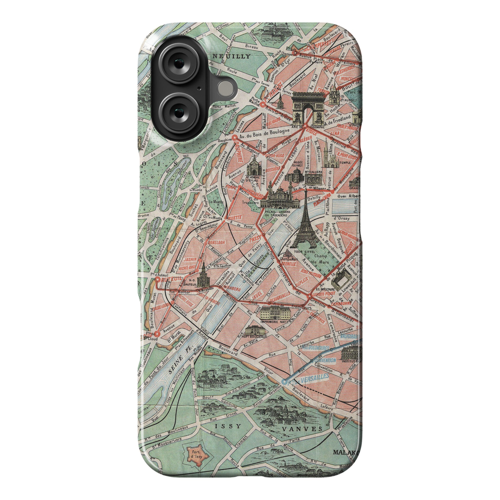 Vintage Paris Map Phone Case
