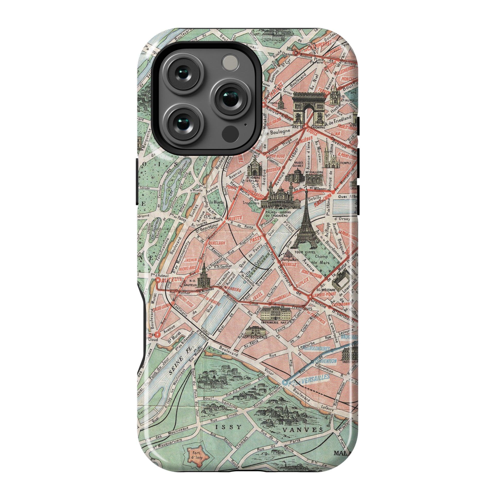 Vintage Paris Map Phone Case