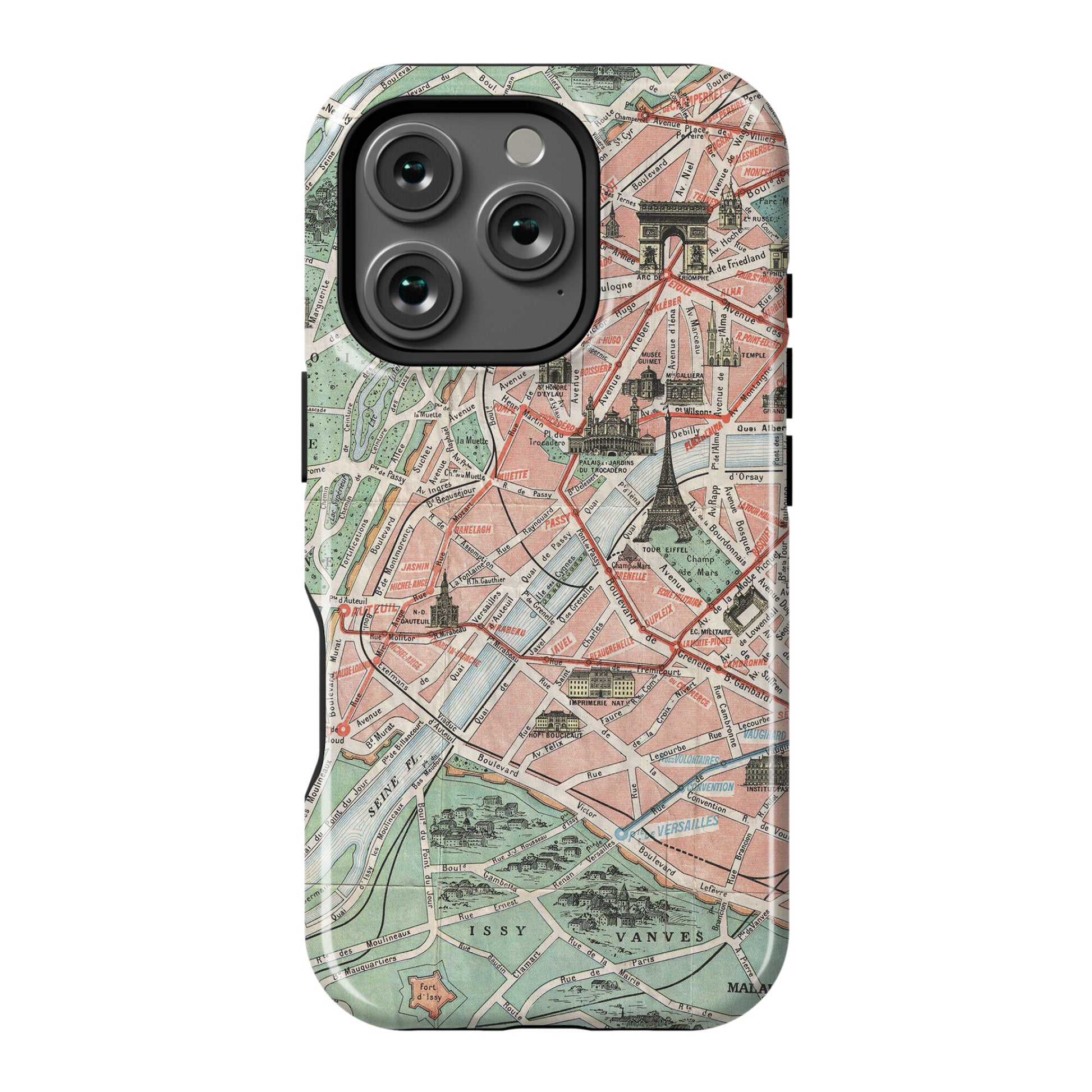 Vintage Paris Map Phone Case