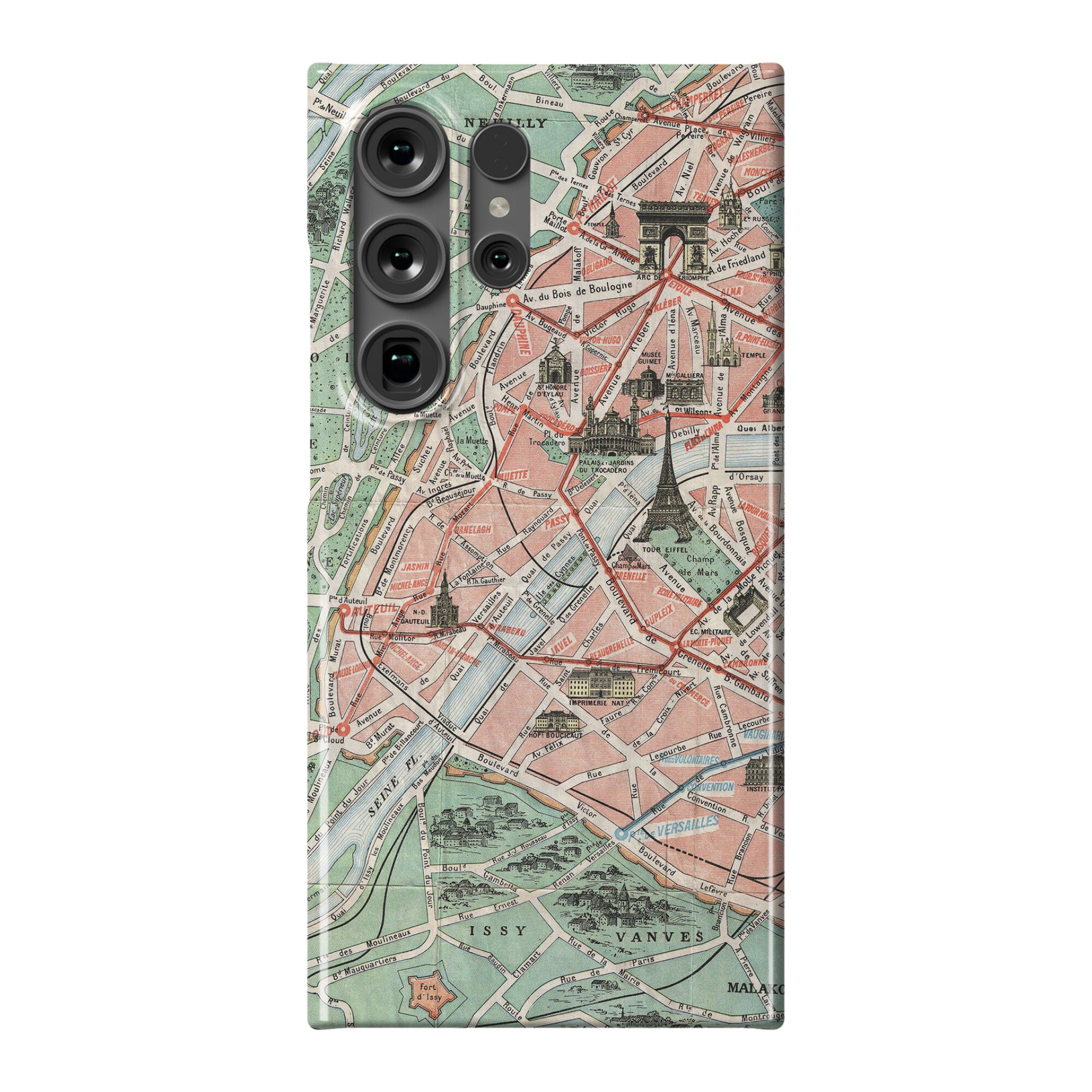 Vintage Paris Map Phone Case