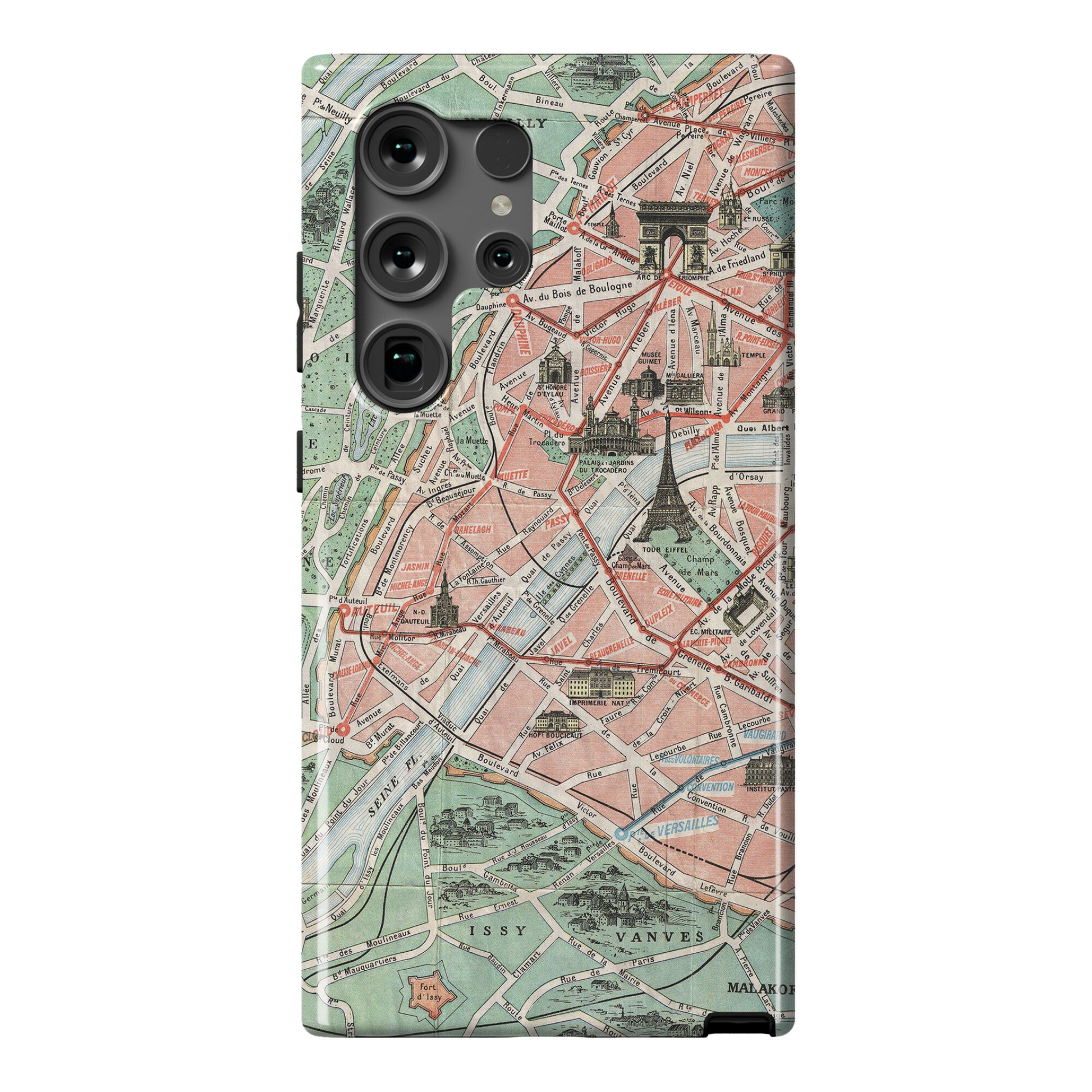 Vintage Paris Map Phone Case