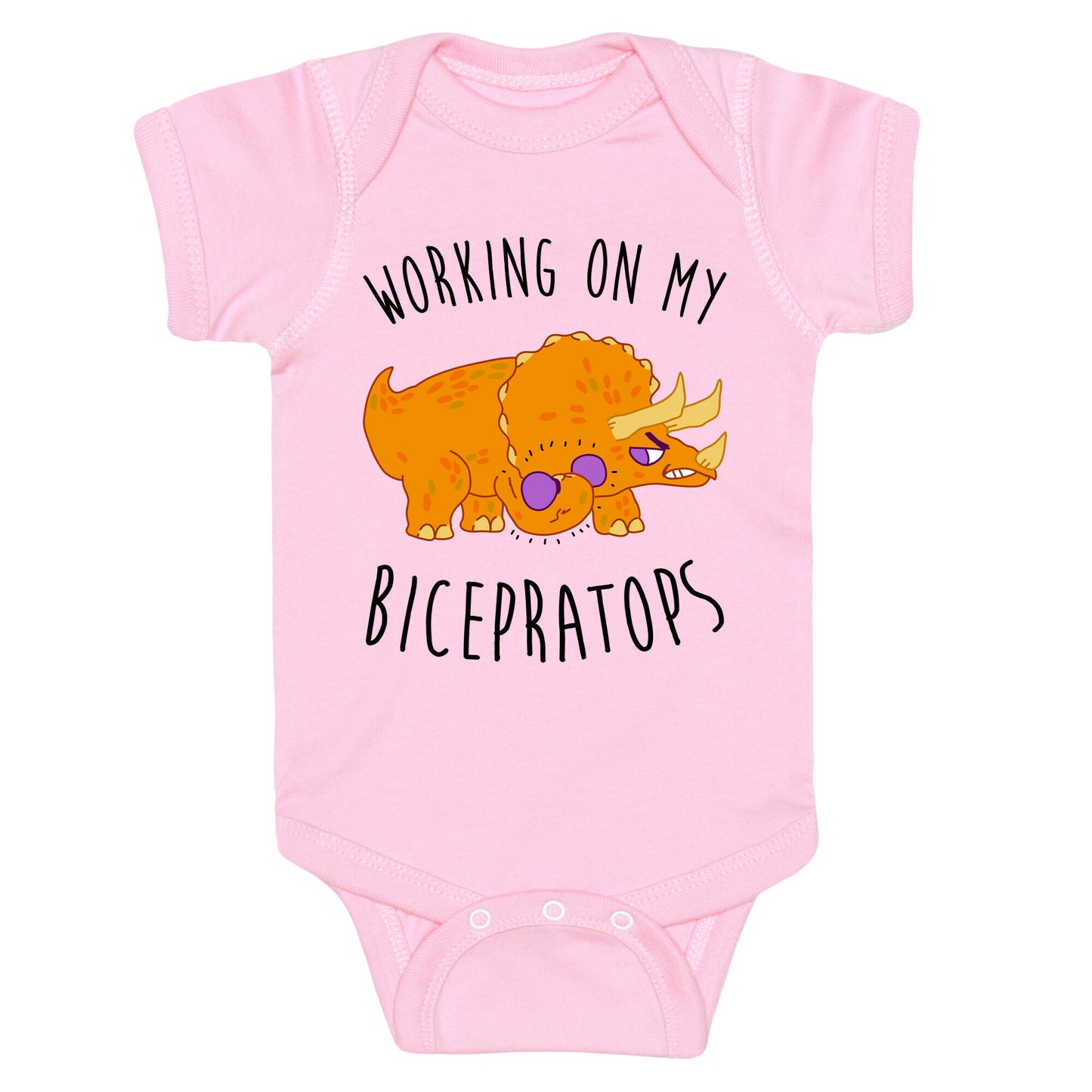 Working on My Bicepratops Baby One Piece
