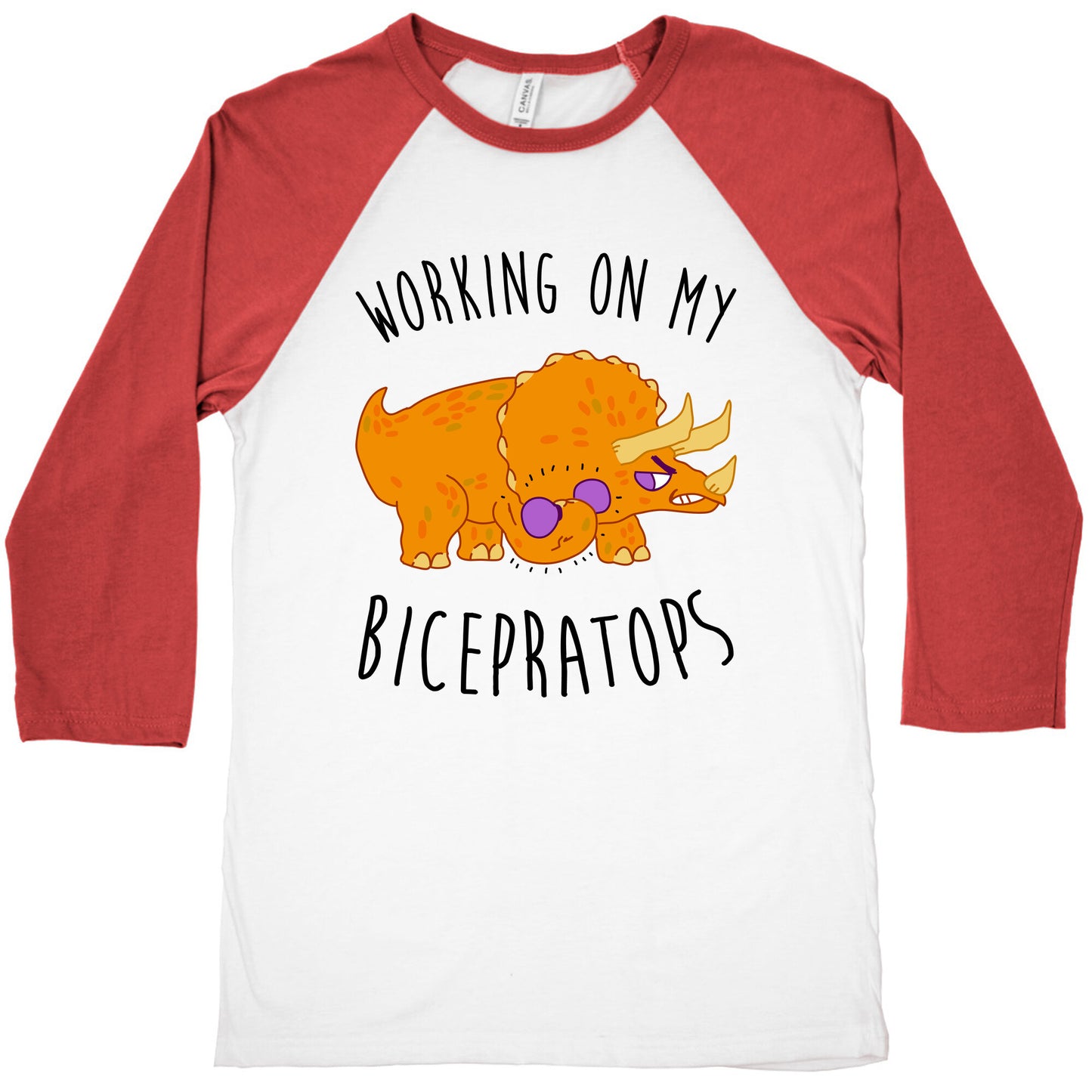 Working on My Bicepratops Baseball Tee