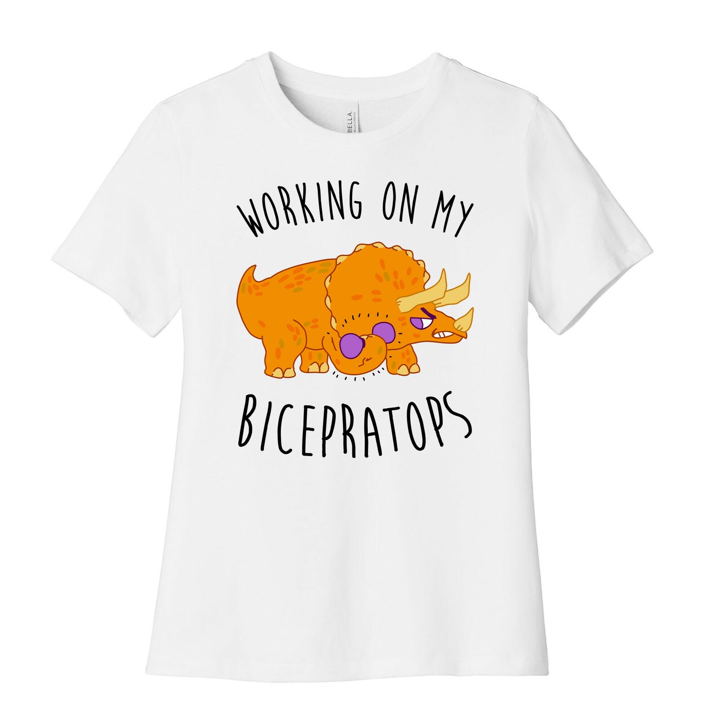 Working on My Bicepratops Women's Cotton Tee