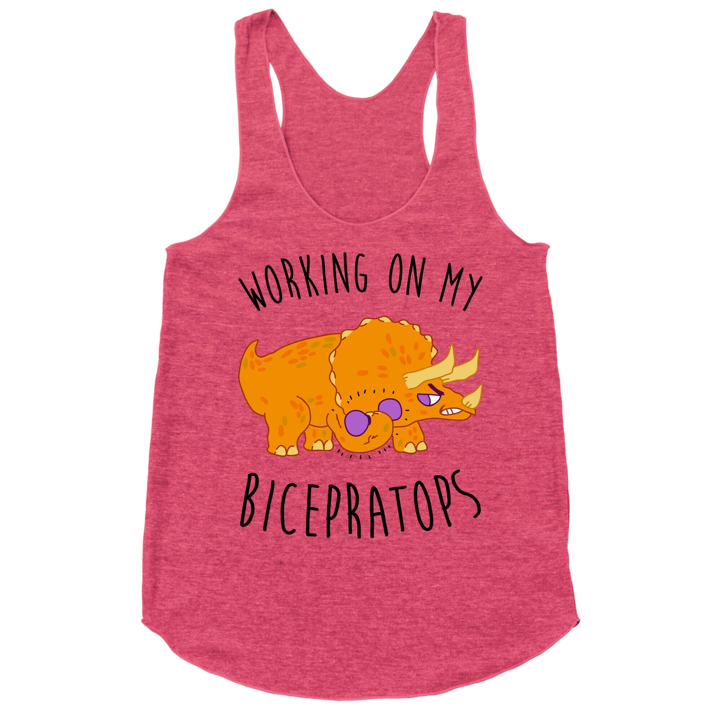 Working on My Bicepratops Racerback Tank