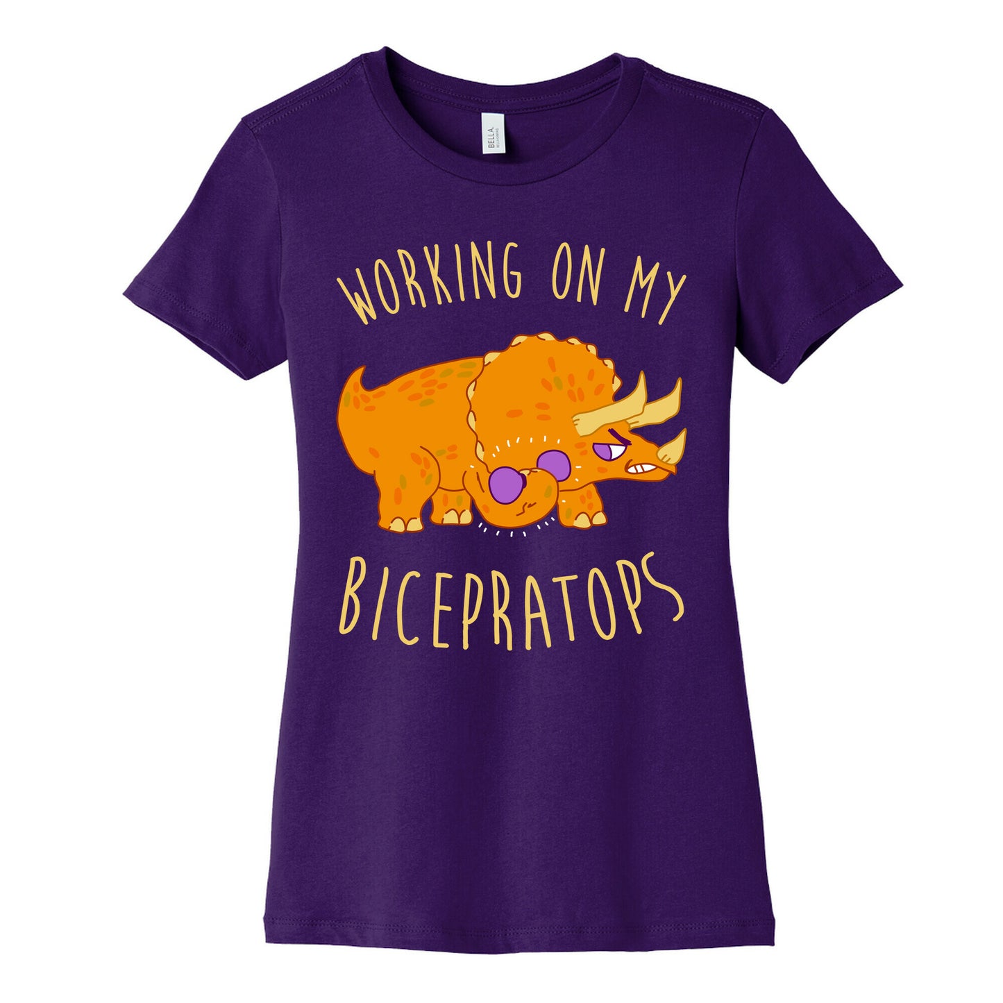 Working on My Bicepratops Women's Cotton Tee