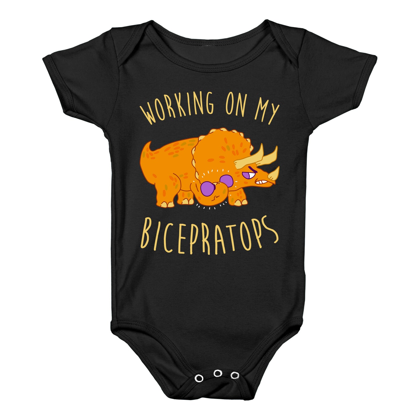 Working on My Bicepratops Baby One Piece