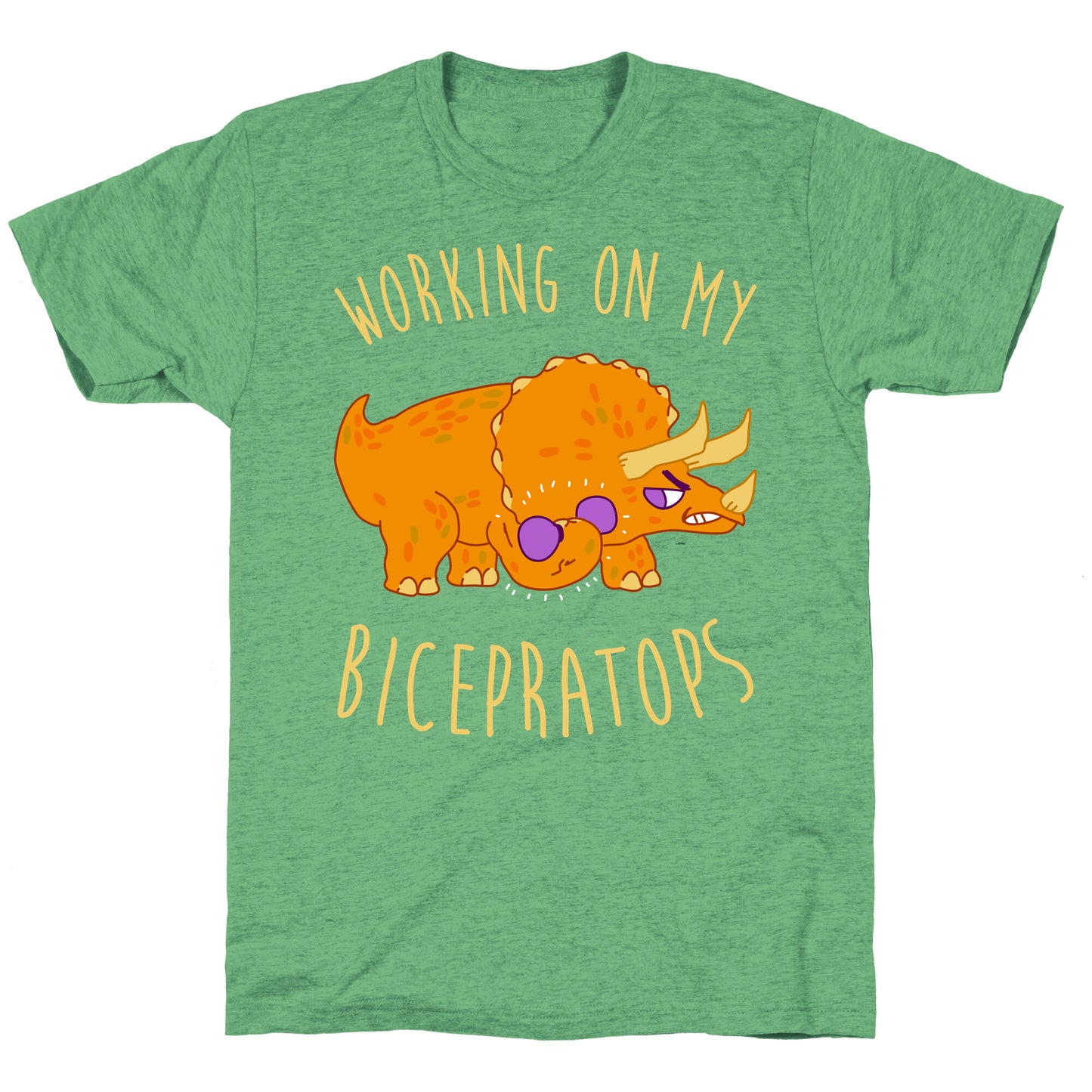 Working on My Bicepratops Unisex Triblend Tee