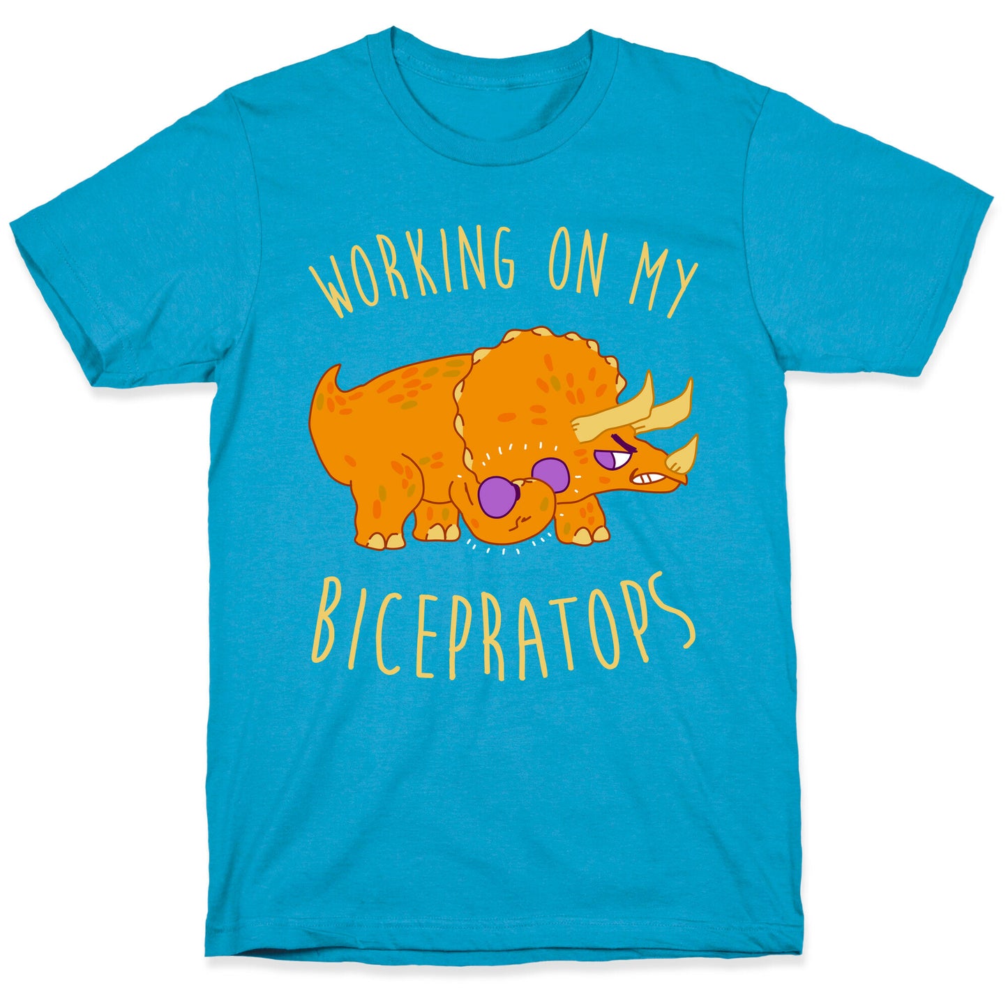 Working on My Bicepratops Unisex Triblend Tee