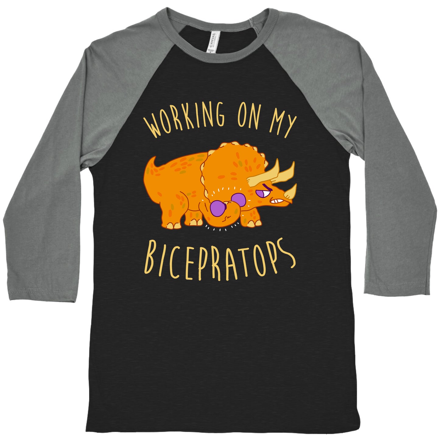 Working on My Bicepratops Baseball Tee