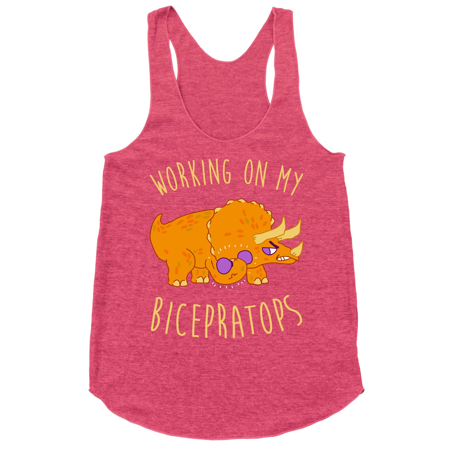 Working on My Bicepratops Racerback Tank