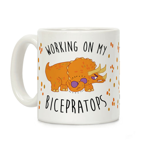 Working on My Bicepratops Coffee Mug