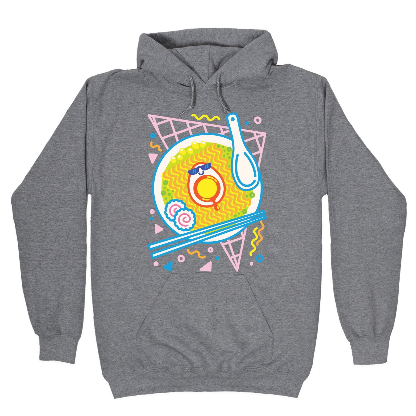 Rad-men (Rad Ramen) White Print Hoodie
