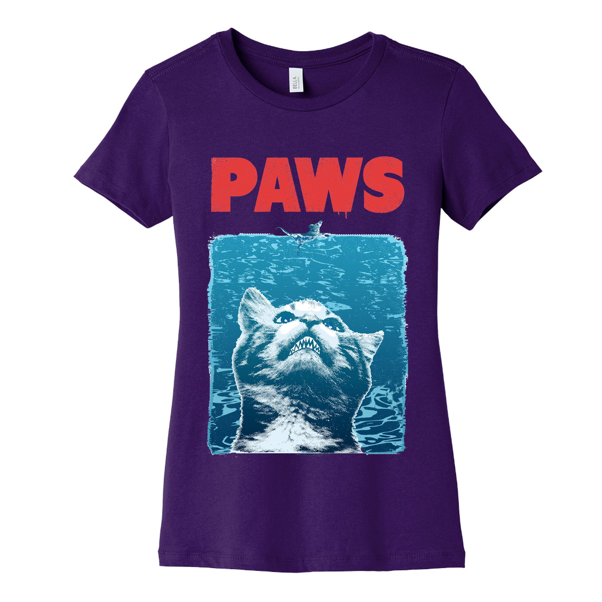 PAWS (Jaws Parody) Women's Cotton Tee
