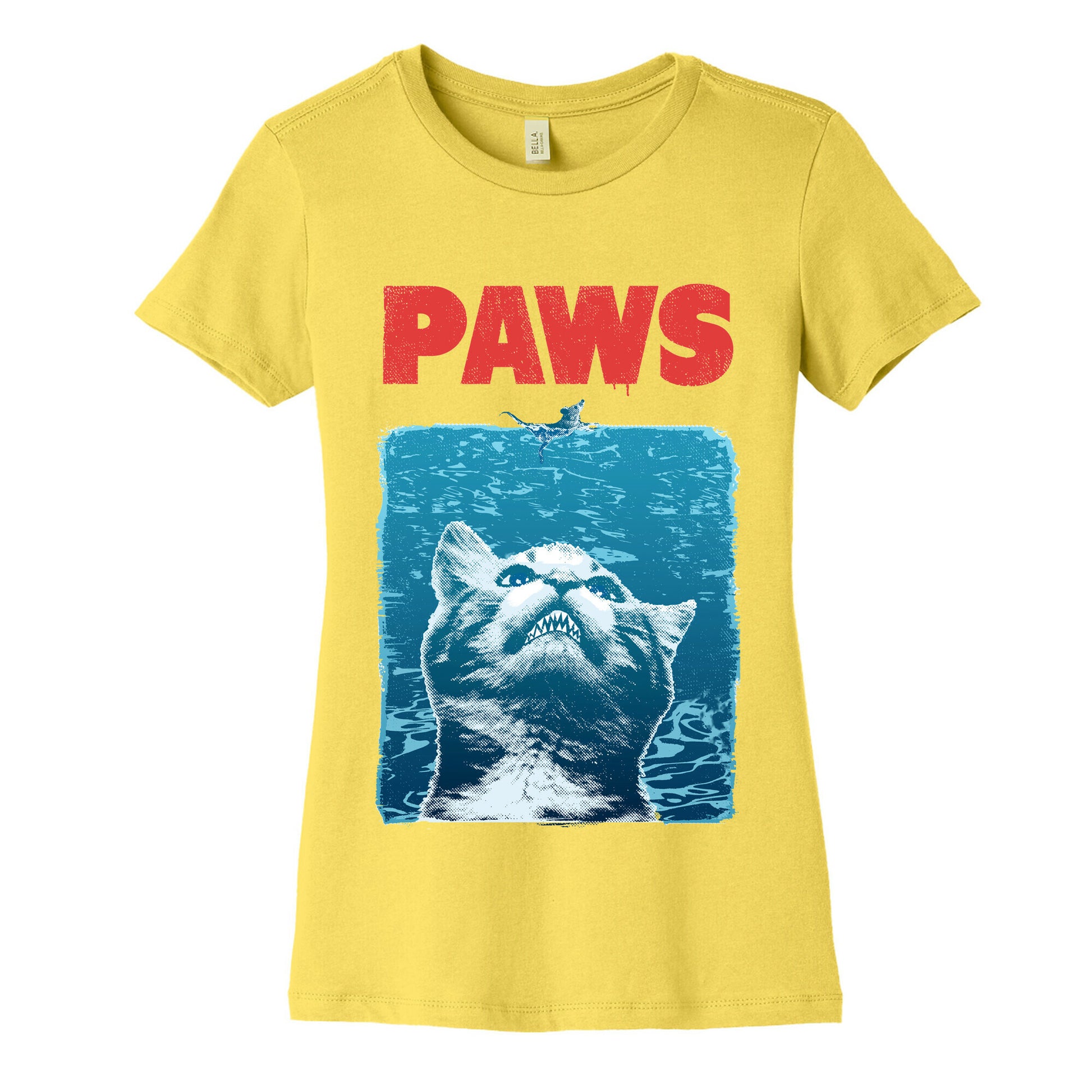 PAWS (Jaws Parody) Women's Cotton Tee