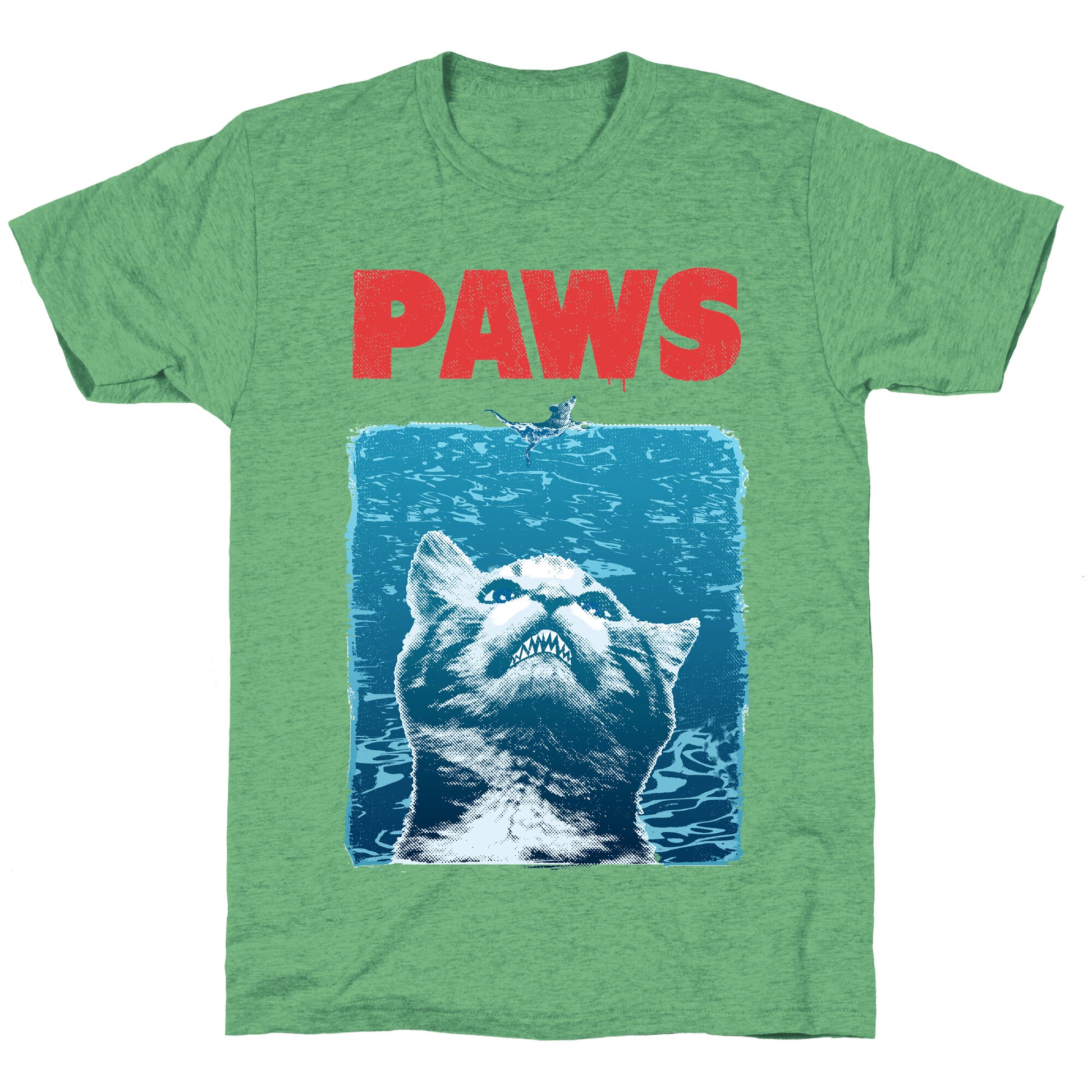 PAWS (Jaws Parody) Unisex Triblend Tee