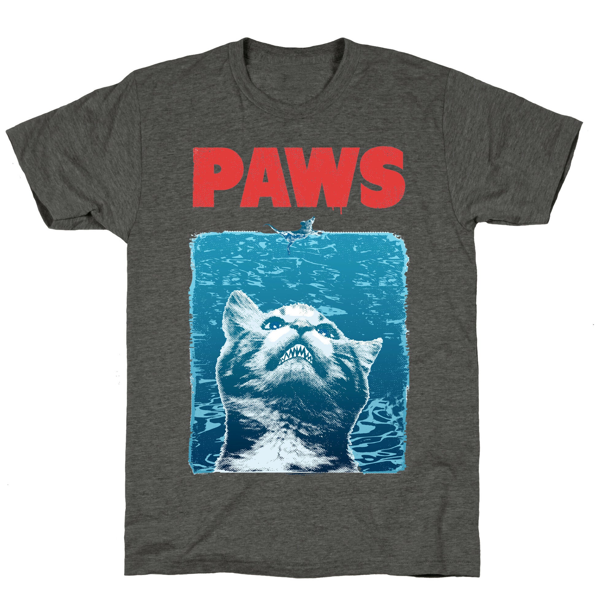 PAWS (Jaws Parody) Unisex Triblend Tee