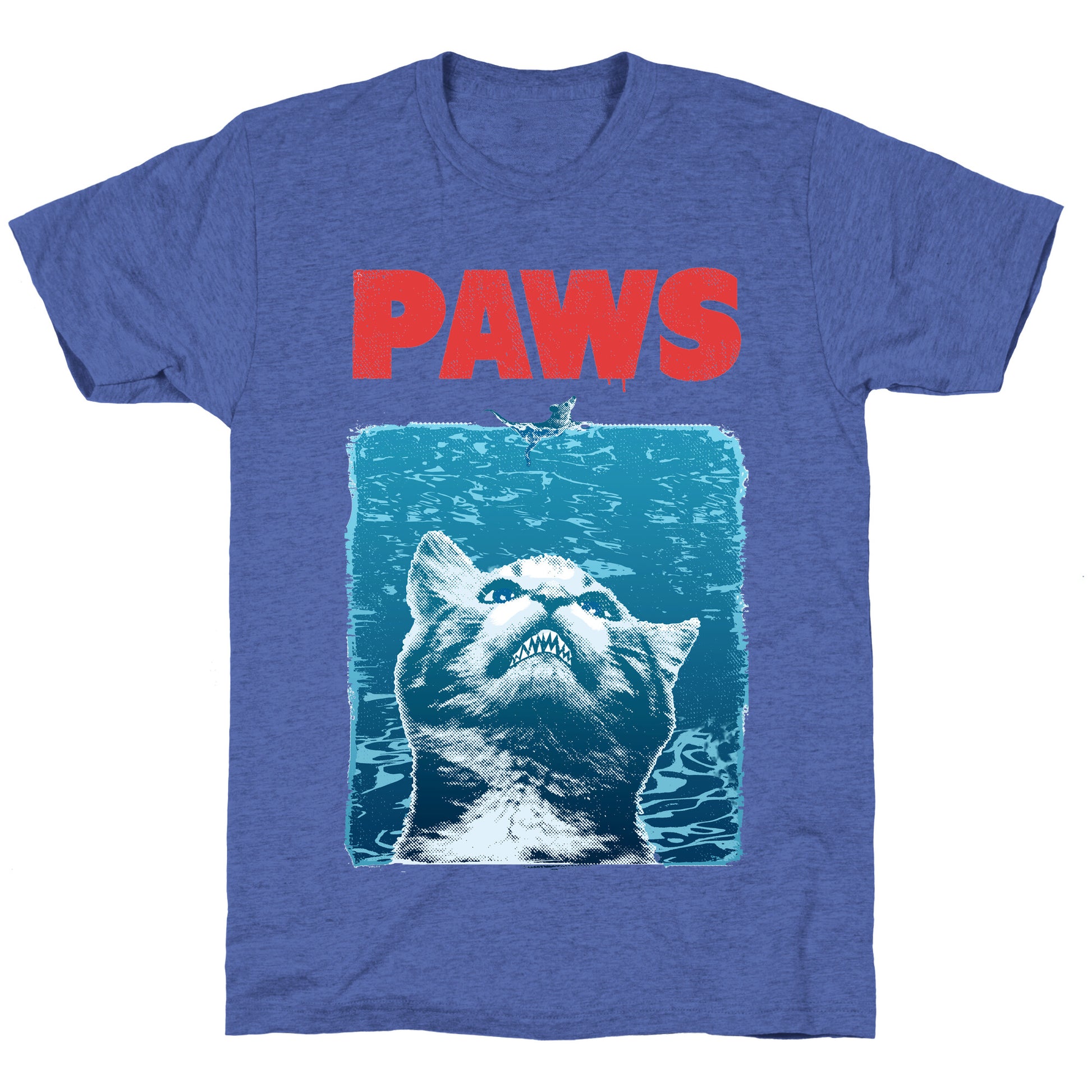PAWS (Jaws Parody) Unisex Triblend Tee