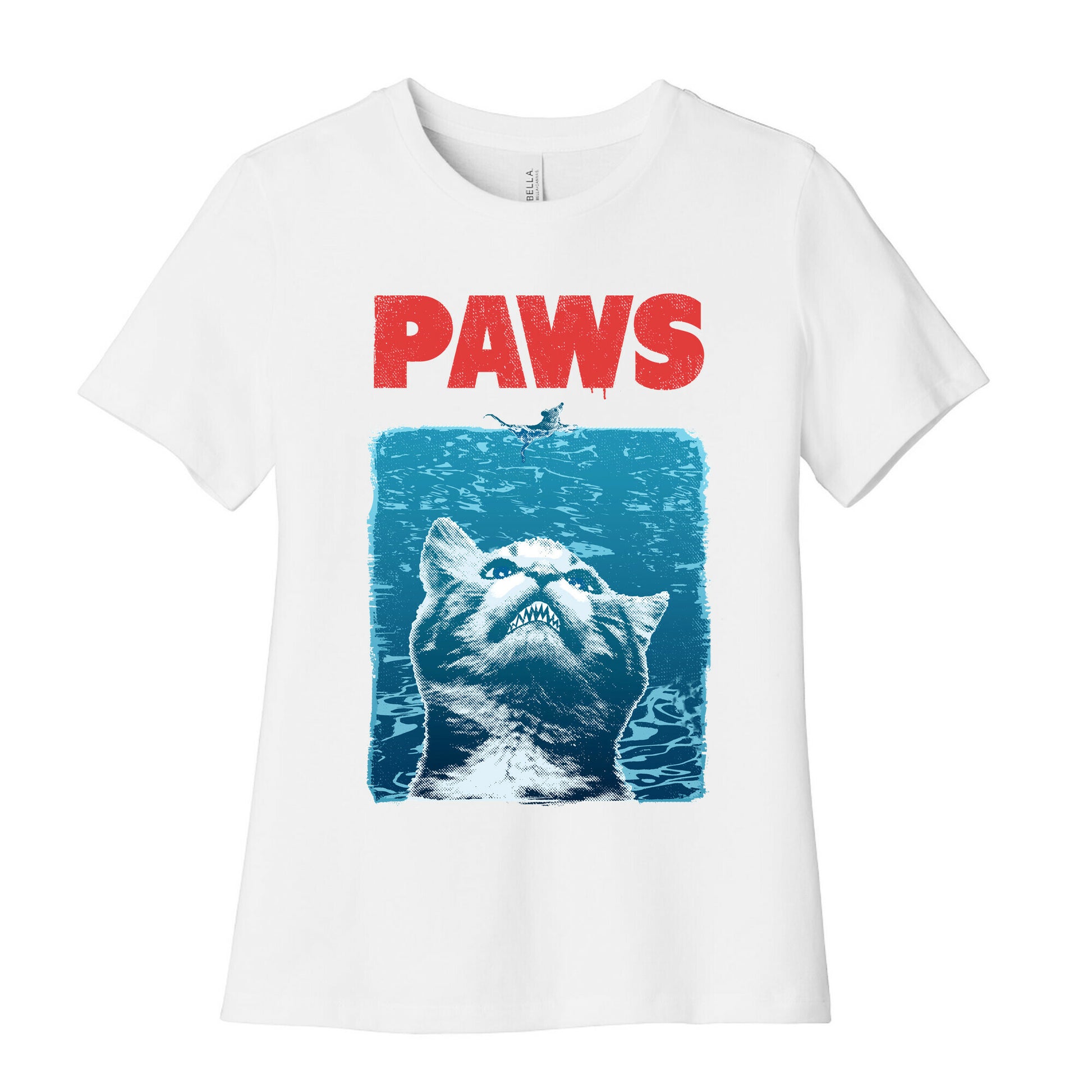 PAWS (Jaws Parody) Women's Cotton Tee