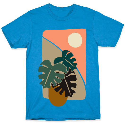 Minimalist Monstera Illustration T-Shirt