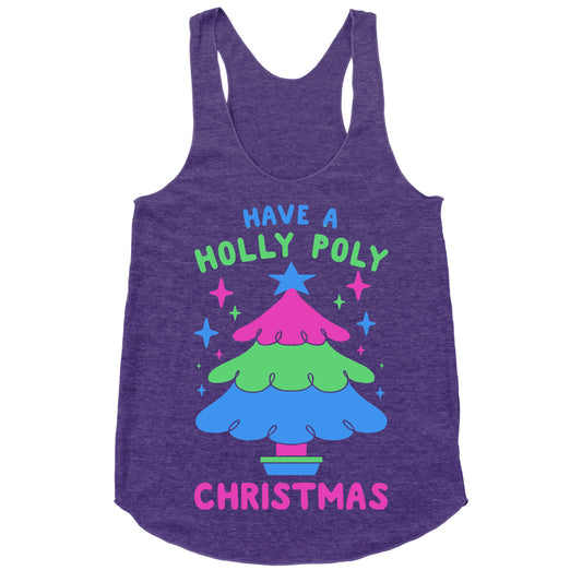Have a Holly Poly Christmas Racerback Tank