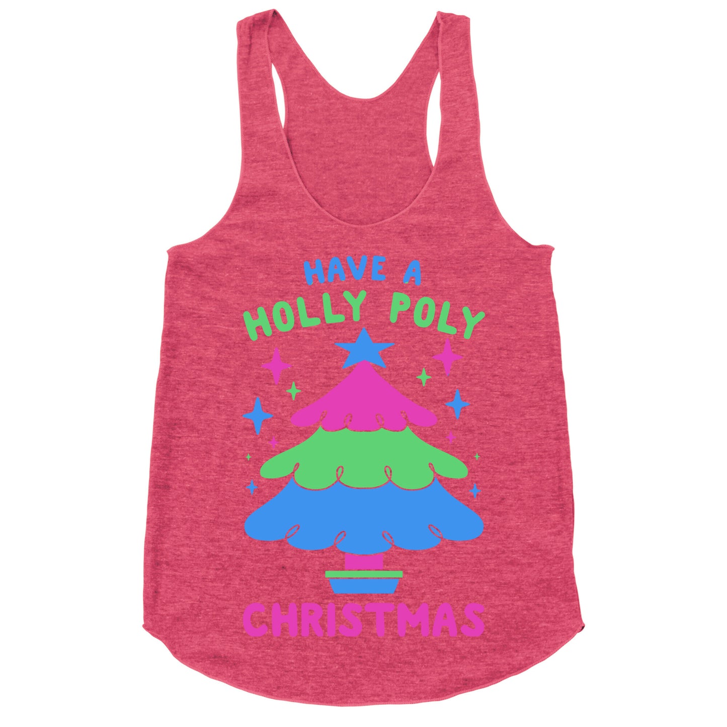 Have a Holly Poly Christmas Racerback Tank