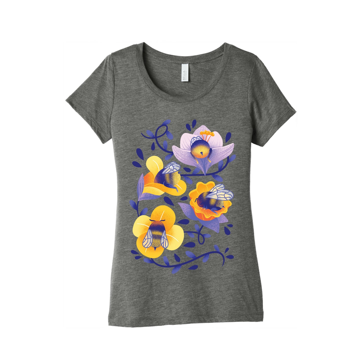 Sleepy Bumble Bee Butts Floral Women's Triblend Tee