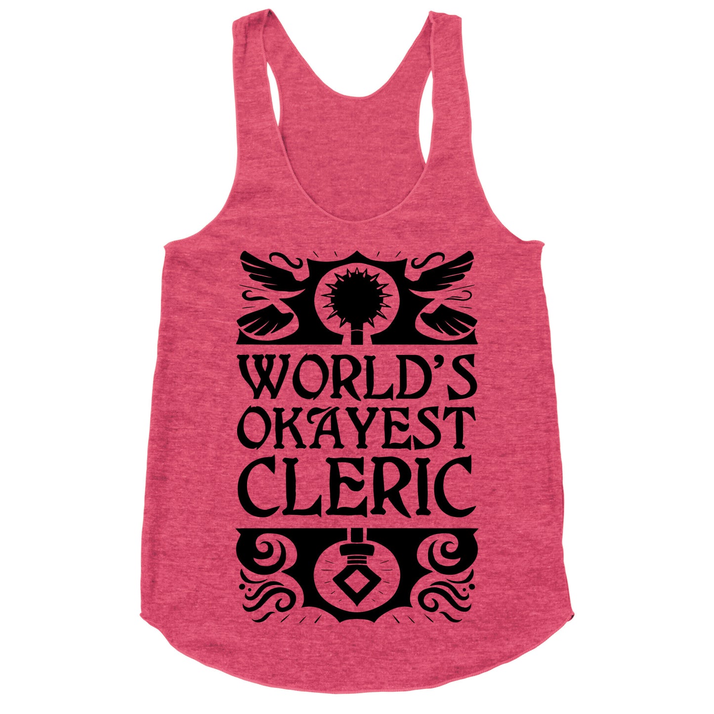 World's Okayest Cleric Racerback Tank