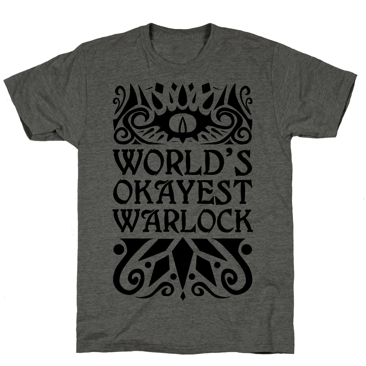 World's Okayest Warlock Unisex Triblend Tee