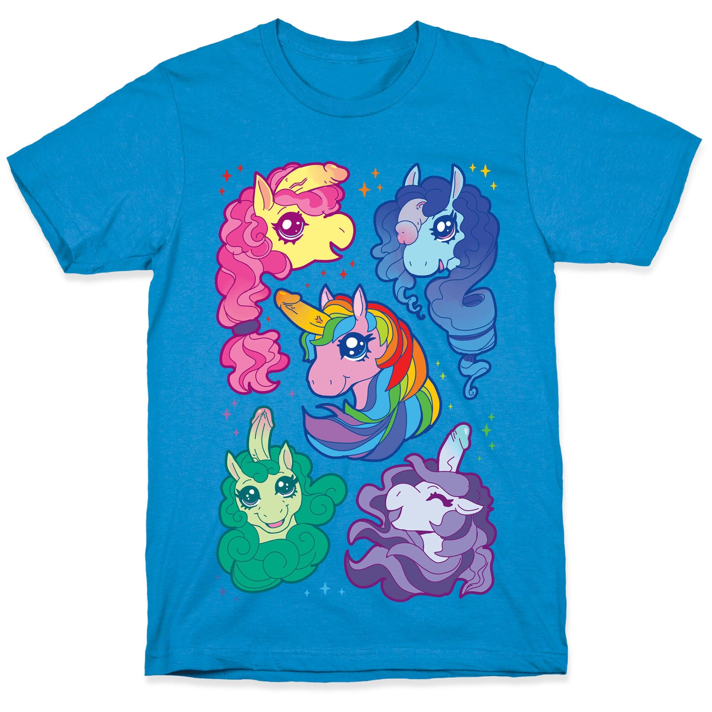 Unicorn Penis Pattern T-Shirt