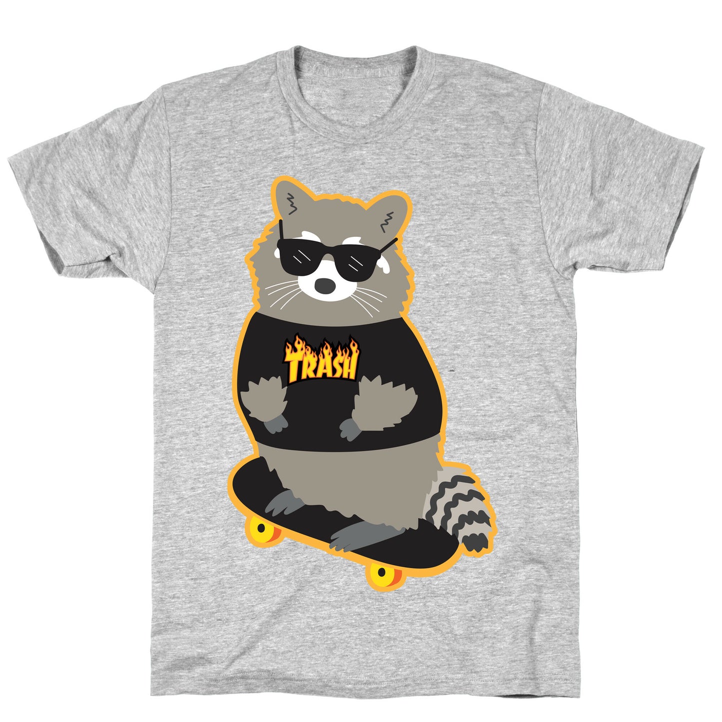 Skate Trash Raccoon Parody T-Shirt