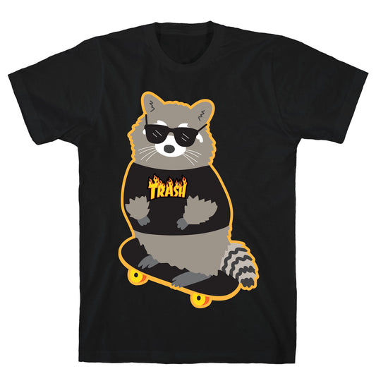 Skate Trash Raccoon Parody T-Shirt