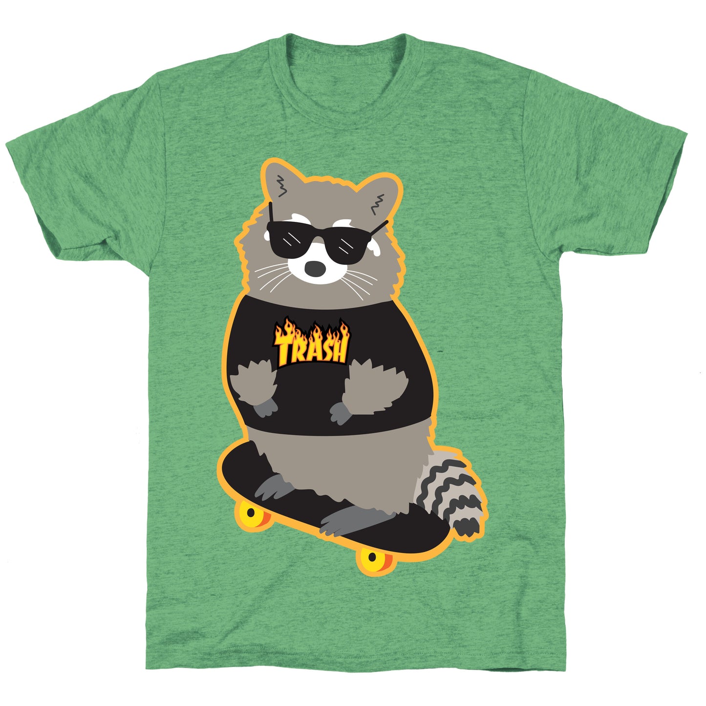Skate Trash Raccoon Parody Unisex Triblend Tee