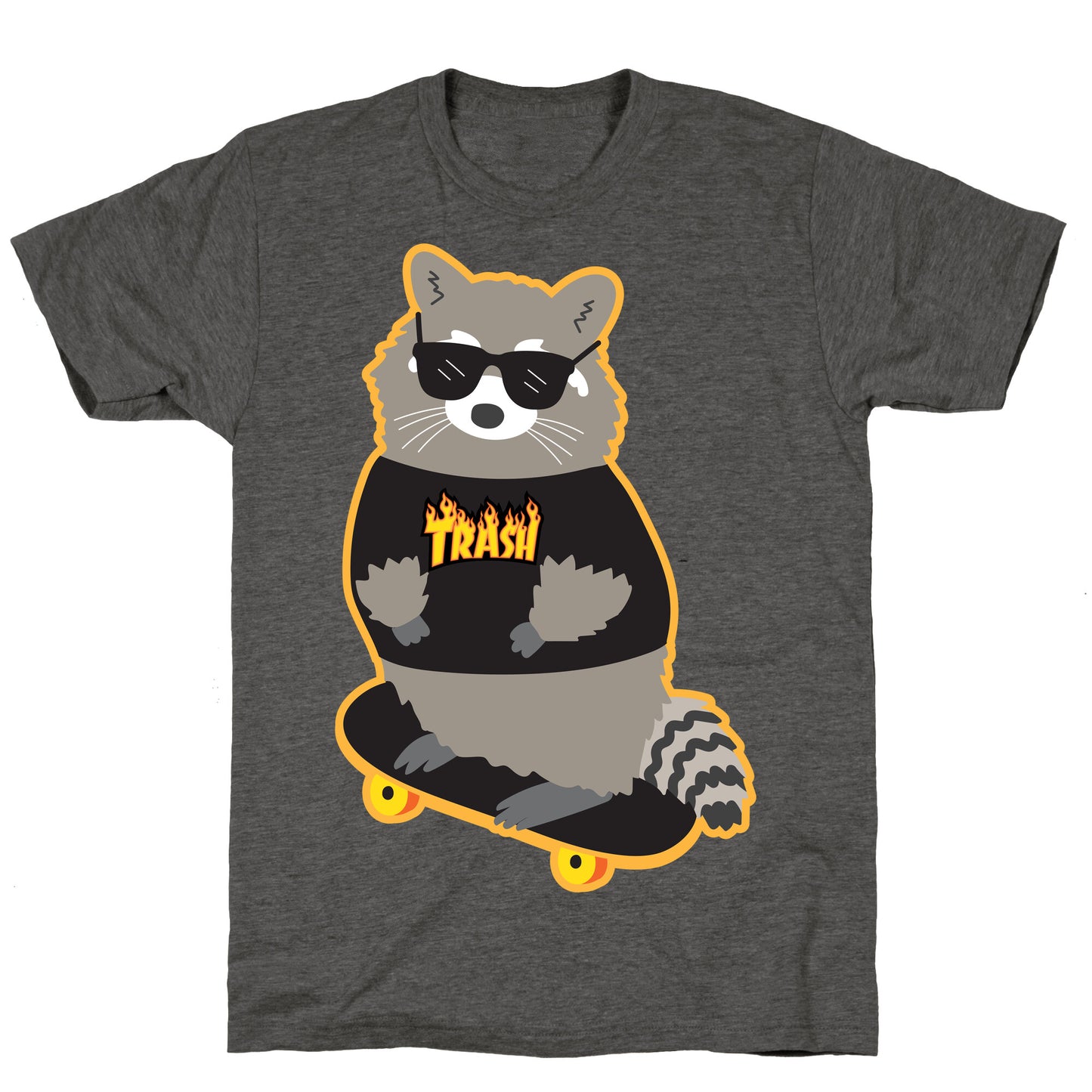 Skate Trash Raccoon Parody Unisex Triblend Tee