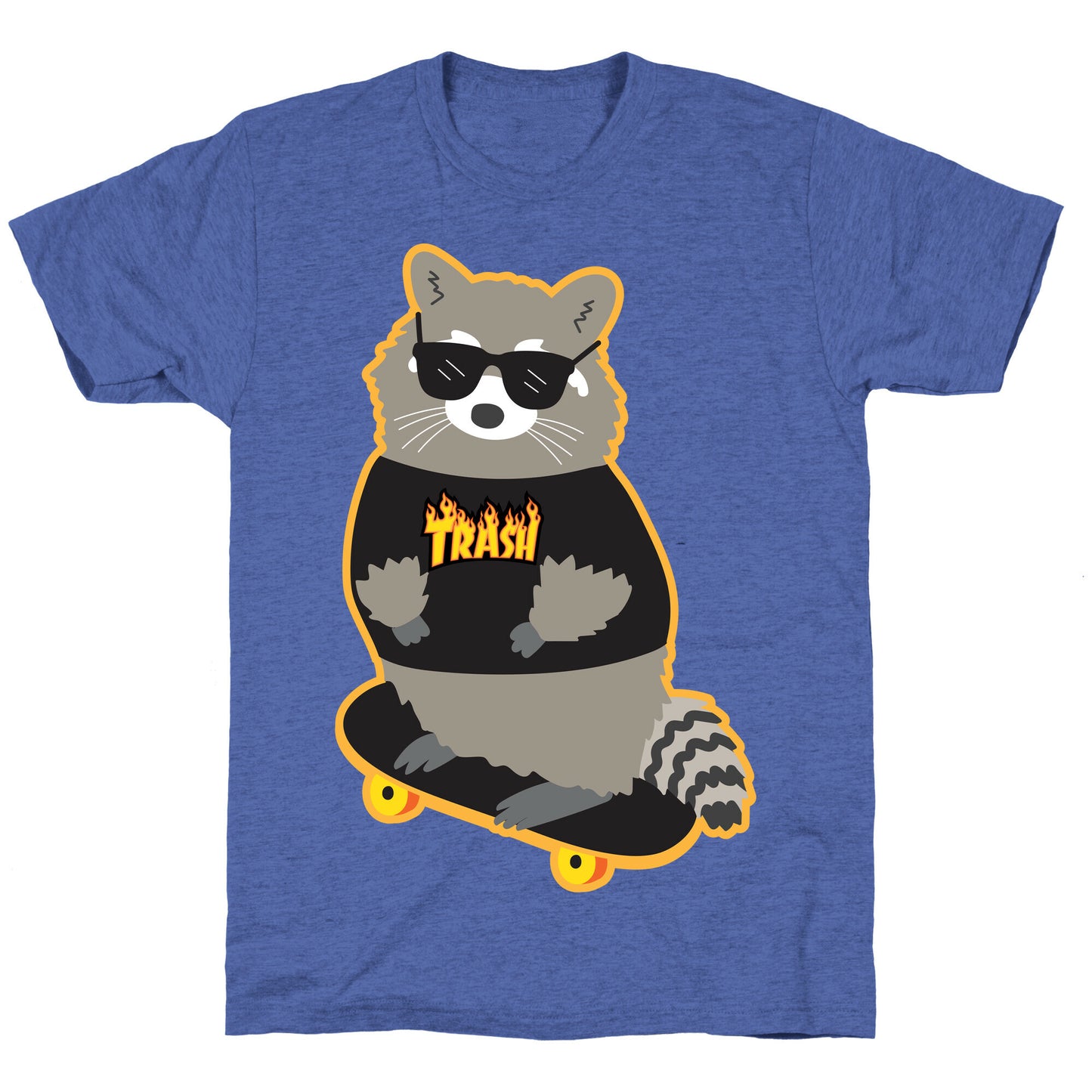 Skate Trash Raccoon Parody Unisex Triblend Tee