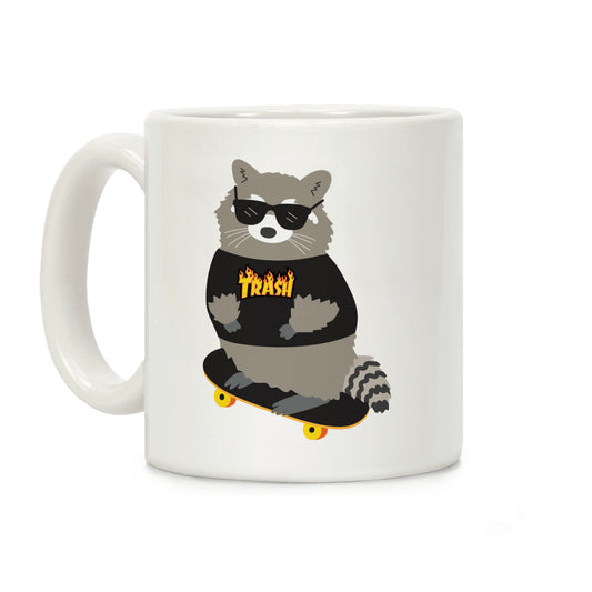 Skate Trash Raccoon Parody Coffee Mug