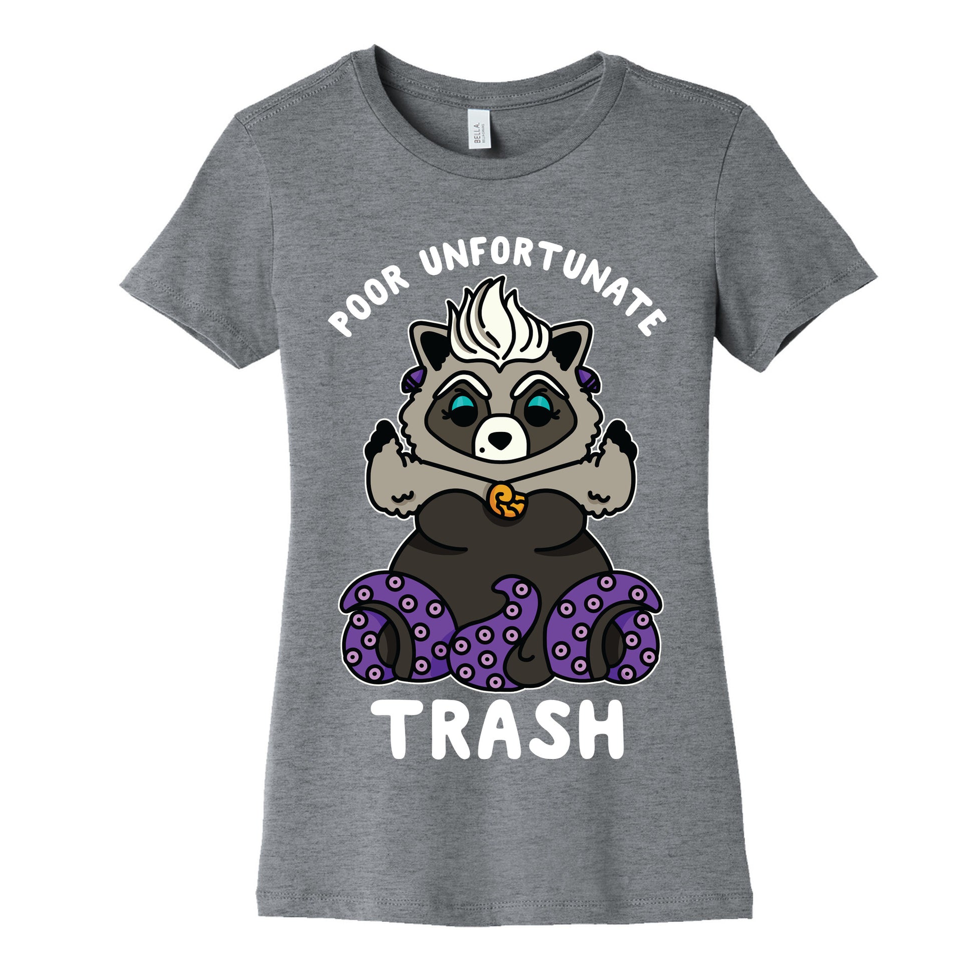 Poor Unfortunate Trash Raccoon  Women's Cotton Tee