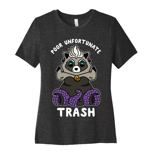 Poor Unfortunate Trash Raccoon  Women's Cotton Tee