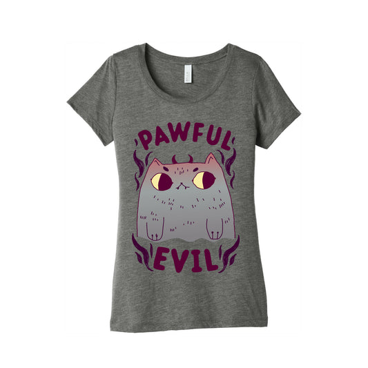Pawful Evil Women's Triblend Tee