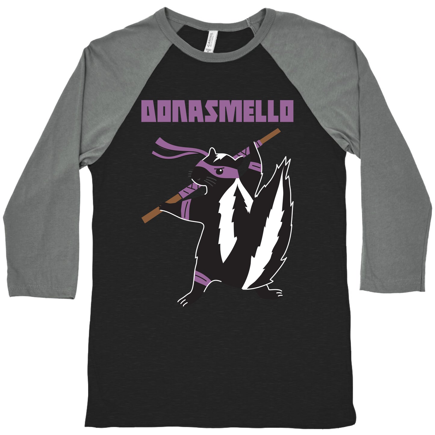 Donasmello (Donatello Skunk) Baseball Tee