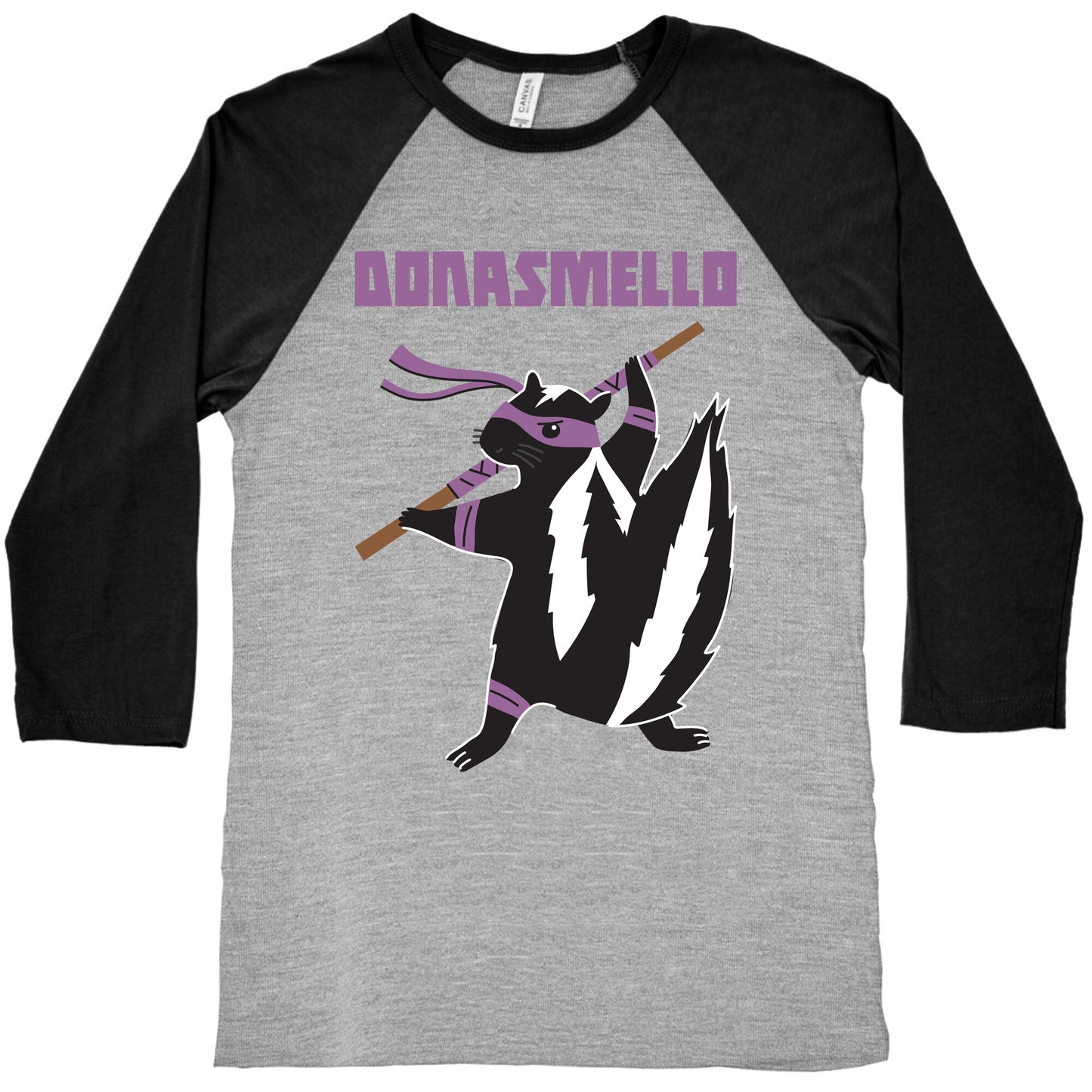 Donasmello (Donatello Skunk) Baseball Tee