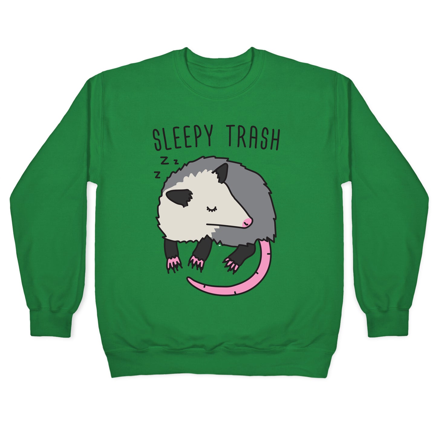 Sleepy Trash Opossum Crewneck Sweatshirt